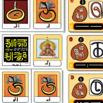 **

A cheerful collage showing the Devanagari alphabet being learned through fun methods. Include images of the Memrise app interface with mnemonic visuals (e.g., "क" for kangaroo), someone practicing handwriting with a notebook and pen, and maybe a stylized Devanagari character design. The overall feel should be bright, colorful, and inviting, conveying the idea that learning Devanagari can be easy and enjoyable.

**