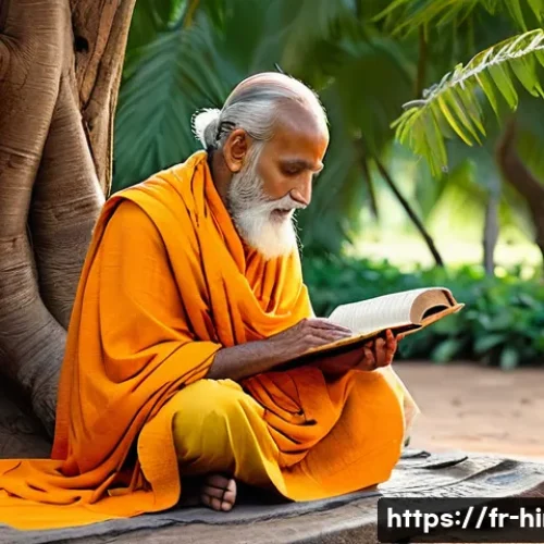 Home 7 힌디어 산스크리트어 관계 - **Prompt:** A serene and contemplative image of an ancient Indian guru, with kind, wise eyes, dresse...
